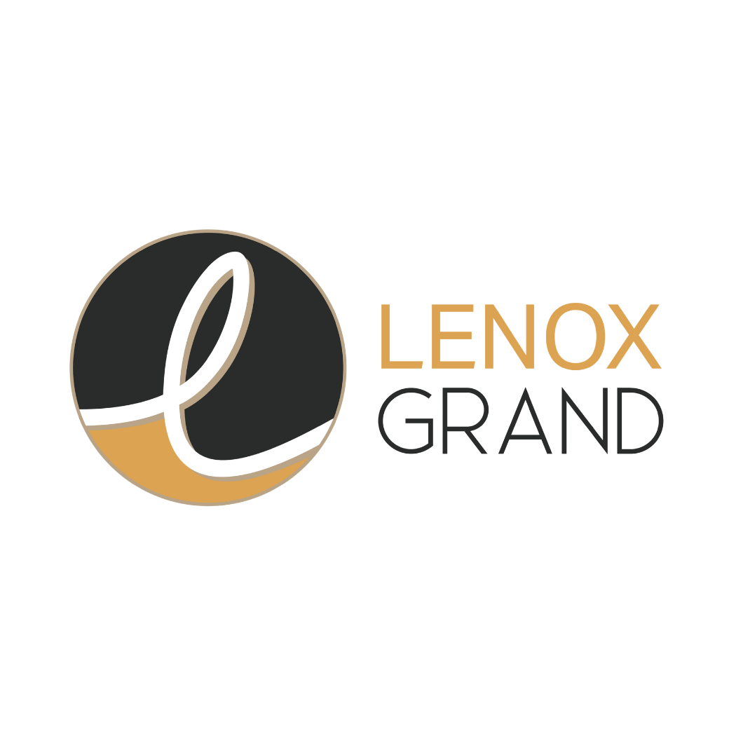 Lenox Grand logo with a green background.